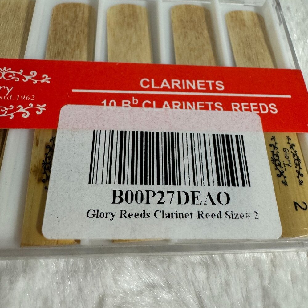 Glory Reeds Clarinet Reed Size 2 Bb Music Supplies (Box of 10) NEW (Sealed) - Picture 4 of 4